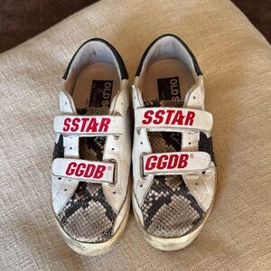 Golden Goose Old School White & Black GGDB SStar Strap Sneakers